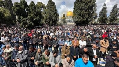 ١٢٠ ألف فلسطیني أدوا صلاة الجمعة الثانية من شهر رمضان في المسجد الأقصى